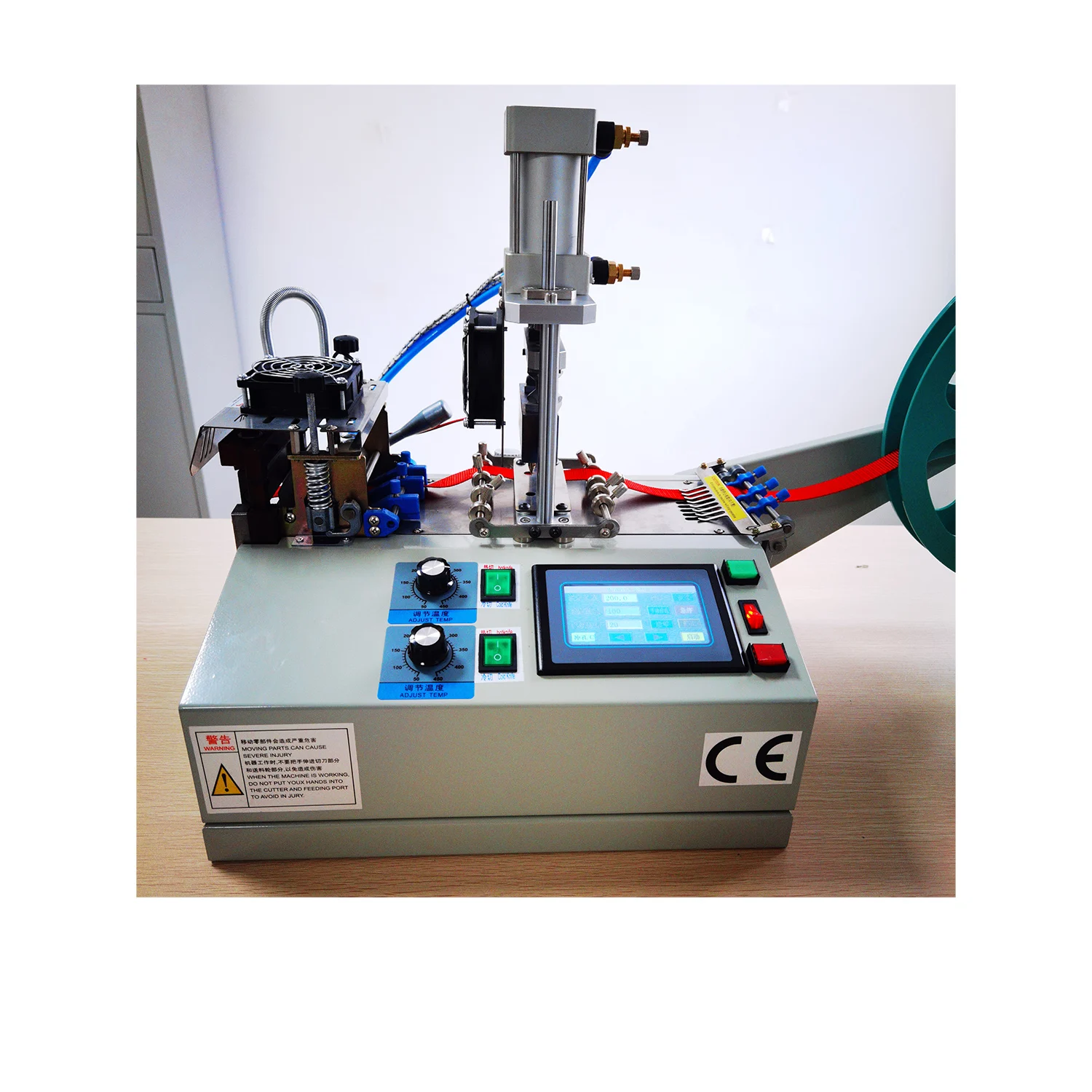 

Economical Automatic Hot and Cold Switch Straight Cut Woven Tape Punching and Cutting Machine