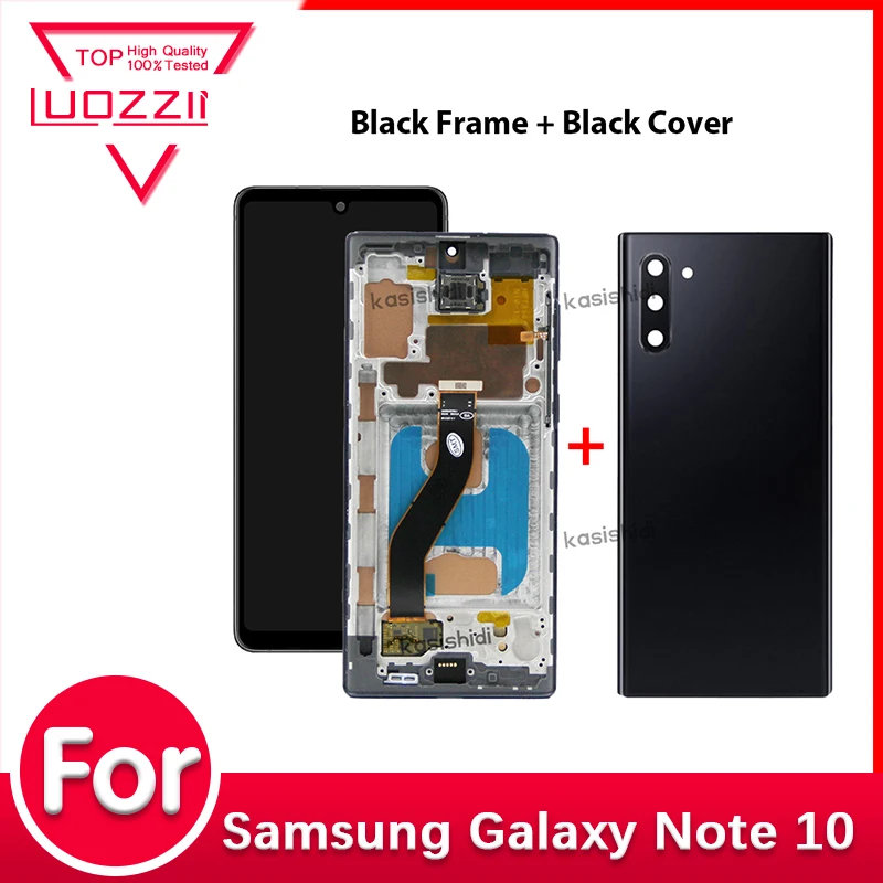 With Frame TFT For Samsung Galaxy Note 10 N970 N970F LCD Touch Screen Digitizer Assembly Replacement Display Parts 100% Tested