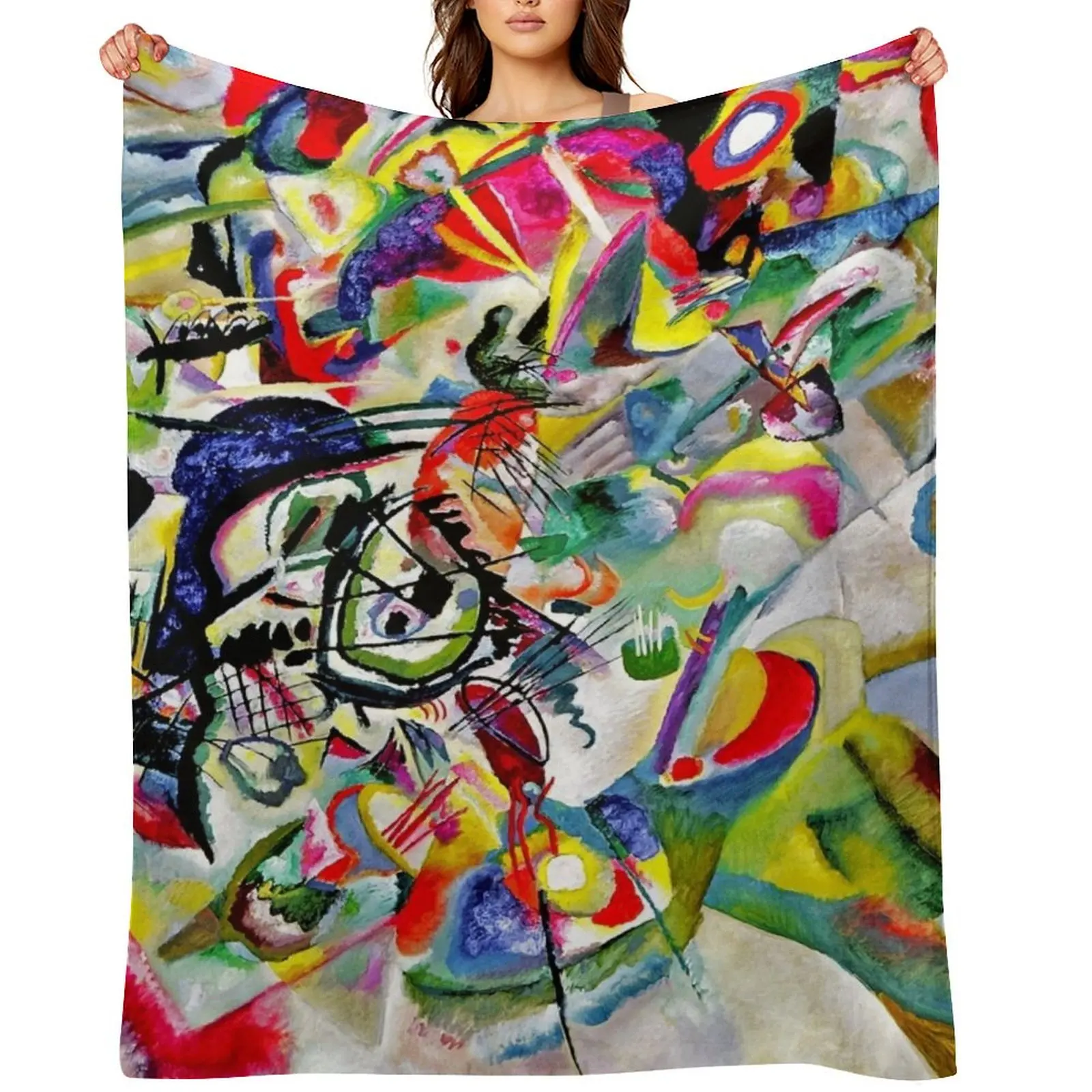 

Composition VII, Composition 7 by Kandinsky Throw Blanket Cute Plaid Softest Blankets Sofas Of Decoration Sofa Throw Blankets