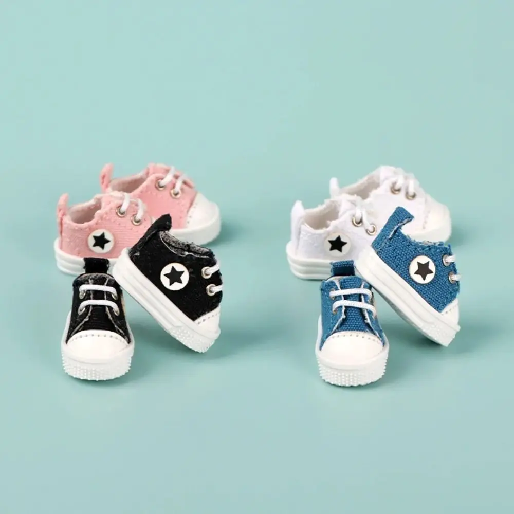 Zapatos con patrón de estrella Ob11, zapatos de lona para vestir, juego de simulación, zapatos deportivos, zapatos informales bajos 1/12 Bjd