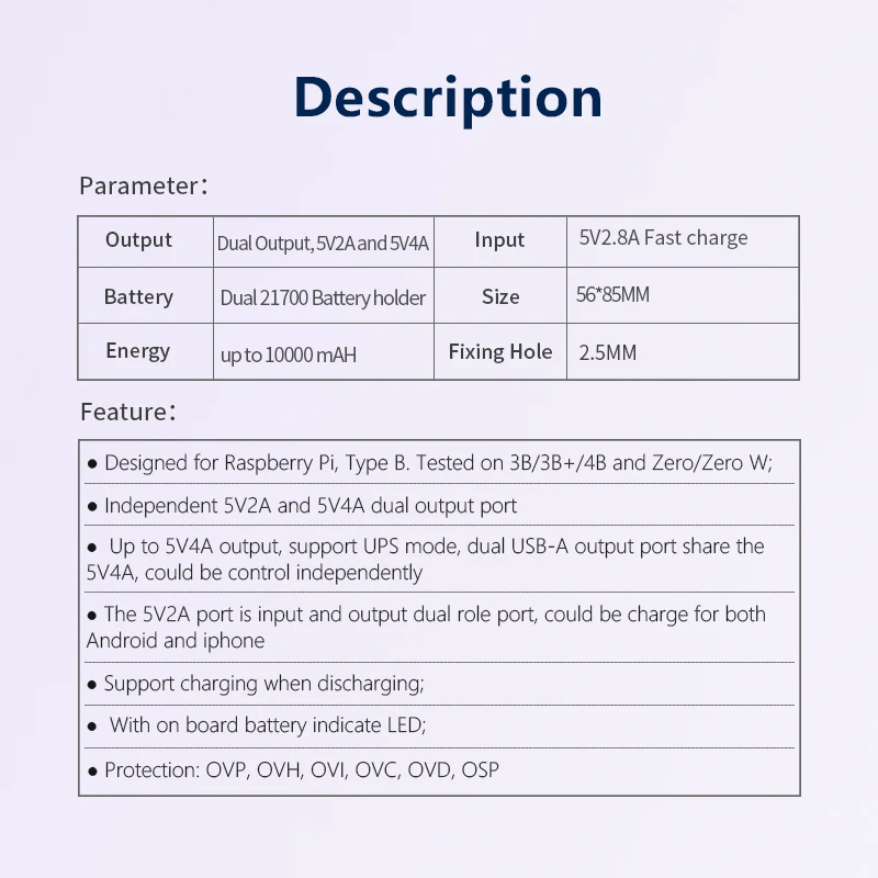 21700 شحن وتعزيز PowerBank، 5V2A 5V4A اتصال UART مخرج مزدوج التحكم، Raspberry Pi 4B 5V3A، NVIDIA Jetson UPS #3