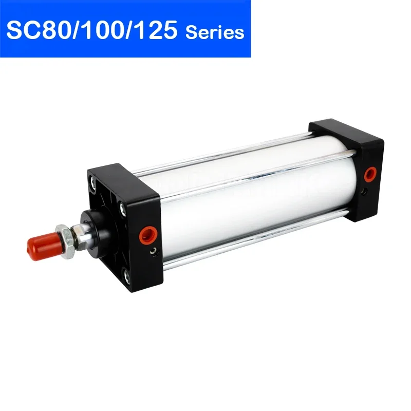 HLH Standard Air Cylinders Piston 80/100/125/mm Bore Double Acting Pneumatic Cylinder SC 100/75/100/125/150/175/200/250/300mm St