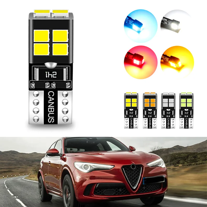 2pcs Error Free T10 W5W 168 194 LED Car Interior Parking Lights For Alfa Romeo Giulietta Mito 159 147 156 Giulia Spider Brera GT