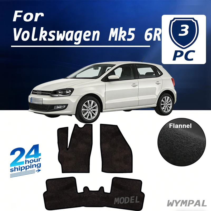

Фланелевые автомобильные коврики для Volkswagen Mk5 6R 61 6C 2010~2017, премиум-класса, на заказ, аксессуары для салона автомобиля