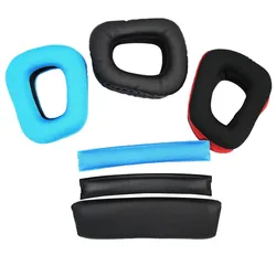 Suitable for Logitech G35 G930 G430 F450 G231 Ear Pads Earphone Sleeve Head Beam Sponge Pad Leather Earmuffs
