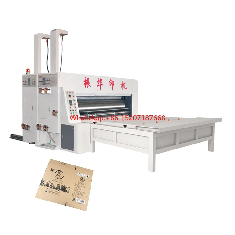 Chain Feeder Carton Printing Slotting Die Cutting Machinery 2 Colour Corrugated Flexo Printing Machine