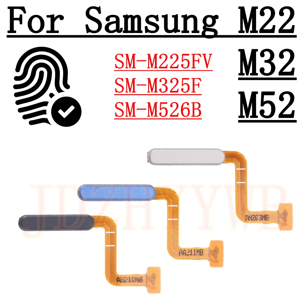 For Samsung Galaxy M22 M32 M52 5G Touch ID Scanner Connect Motherboard Home Button Fingerprint Sensor Flex Cable
