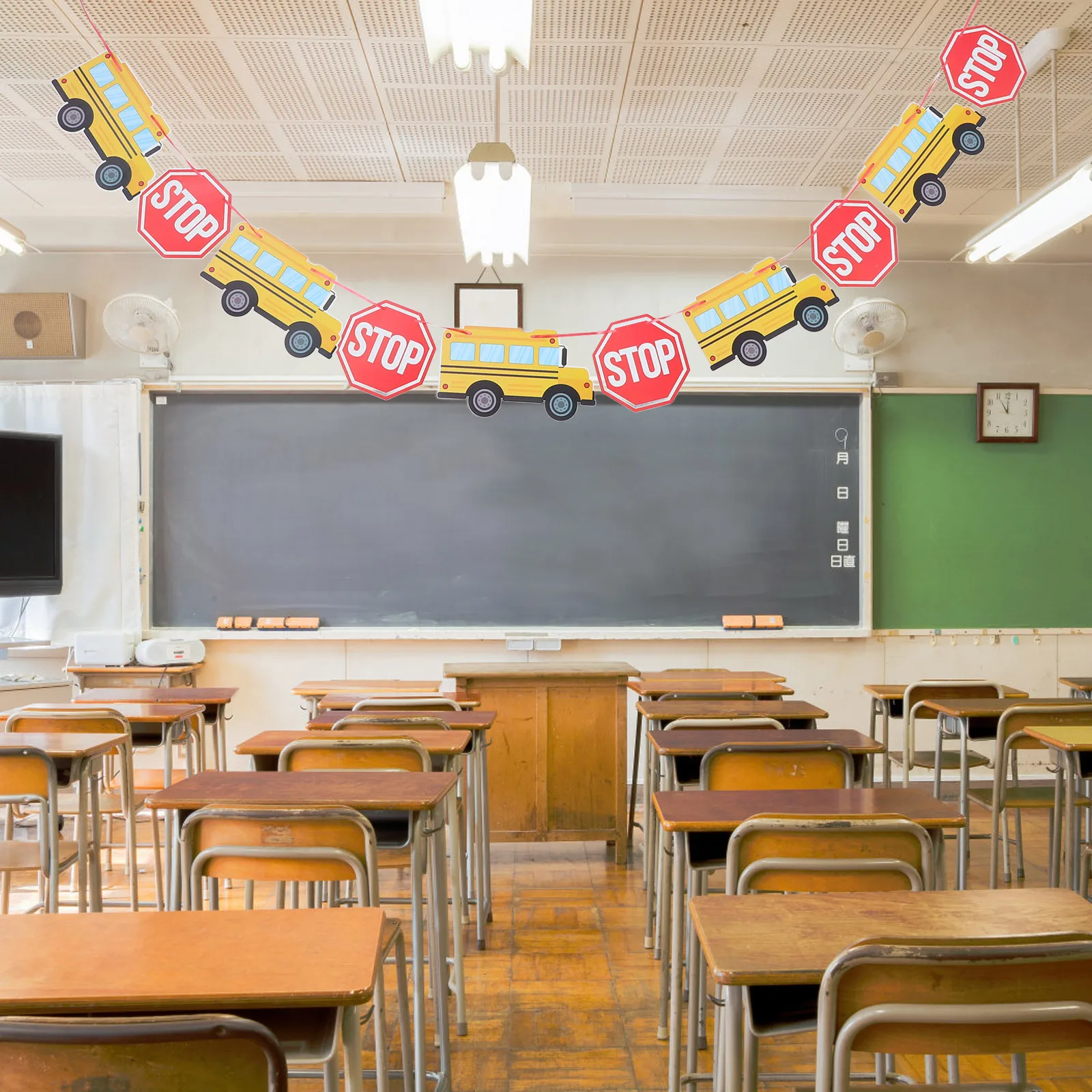 

Back-to-school Banner Ornaments Season Classroom Decorations Props Banners for Preschool