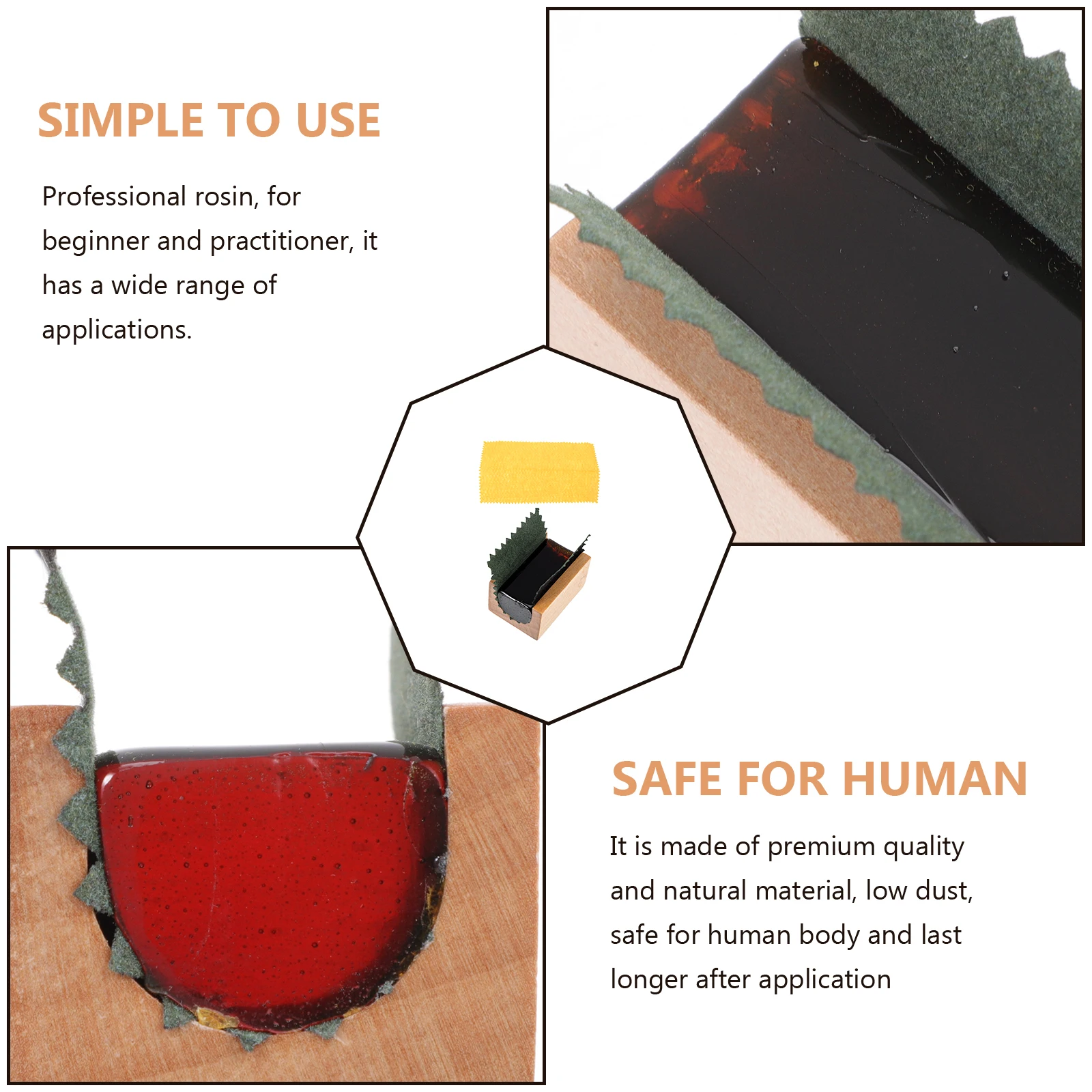 

Violin Maintenance Supplies Rosin Block Practical Erhu Musical Instrument Natural