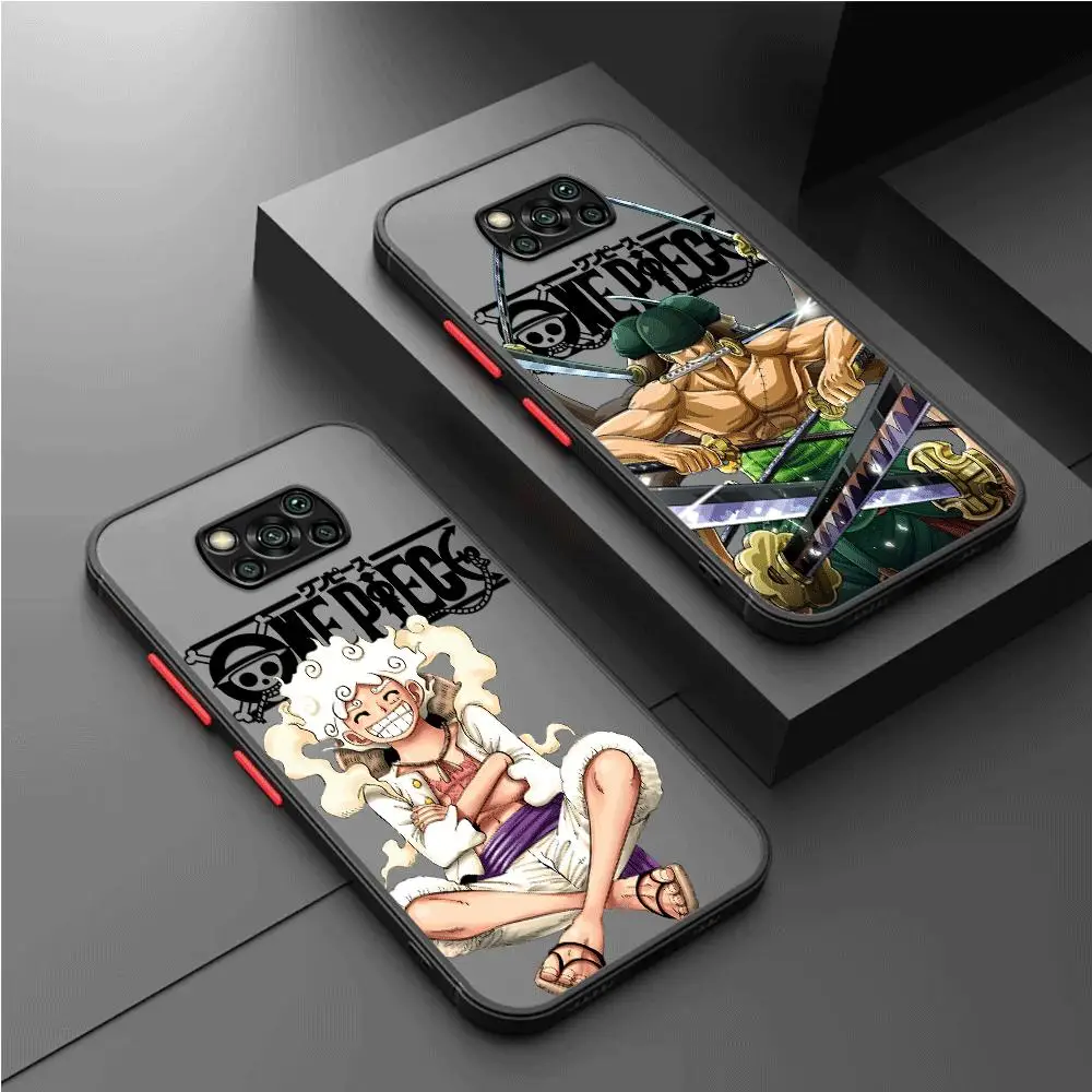 One Pieces Anime Phone Case for Xiaomi Poco X3 X3 NFC X3 Pro F3 M5 M5s X4Pro 5G X4 GT C40 X5Pro 5G Matte Shockproof Armor Cover