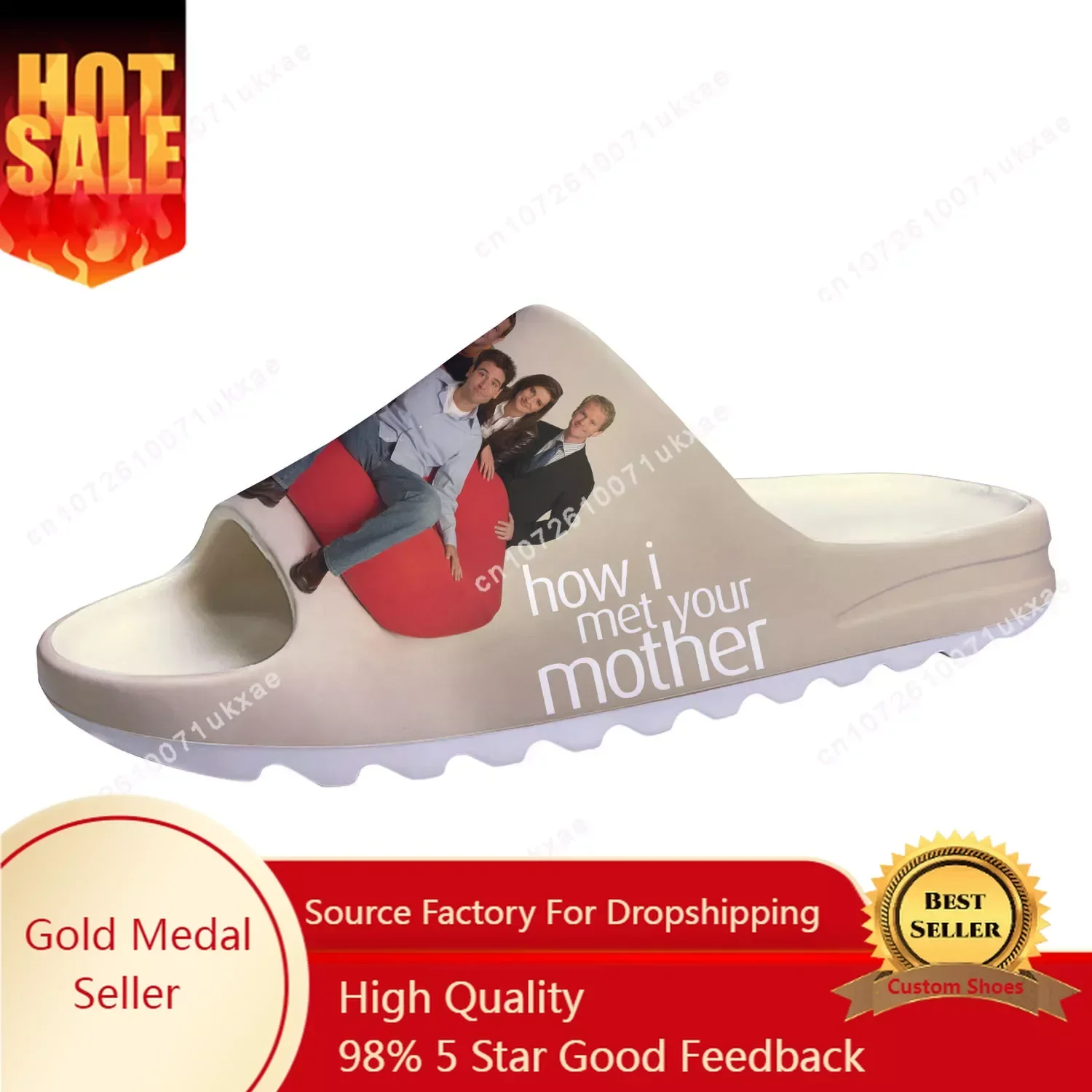 Intervention How I Met Your Mother Soft Sole Sllipers Home Clogs Custom Step On Water Shoes Mens Womens Teenager Step in Sandals