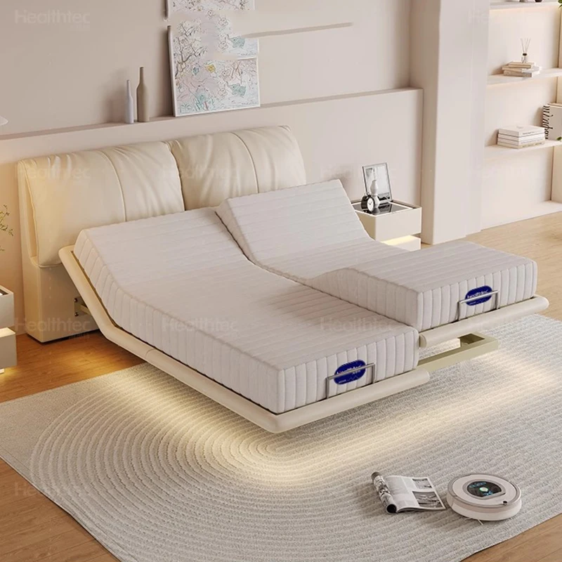 

Modern Sofa Bedroom Double Frame Wooden Simple Massage Design Massage Bed Sleeping Leather Letto Matrimoniale Trendy Furniture