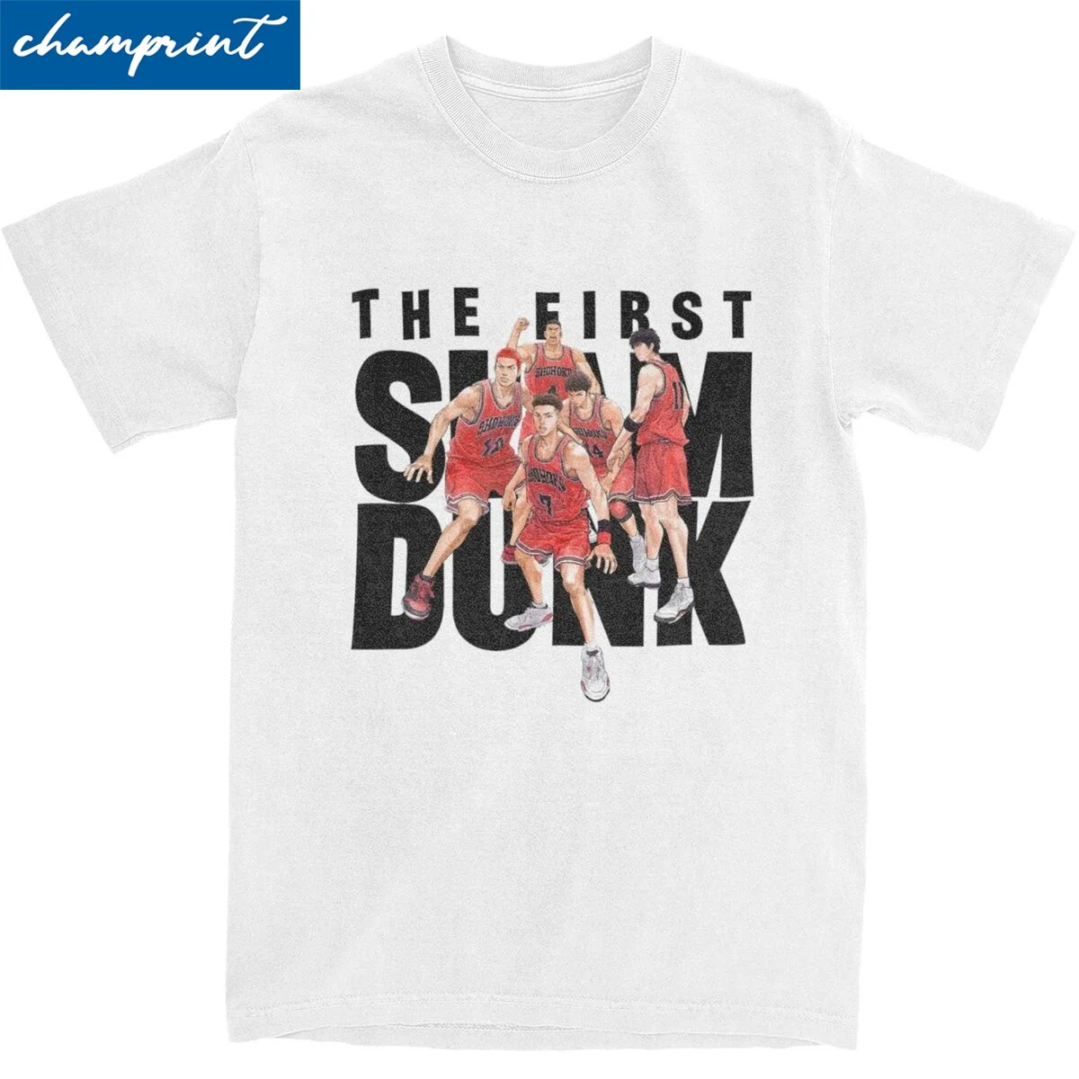 The First Slam Dunk Anime T Shirt Men Women 100% Cotton Vintage T-Shirts Round Neck Tee Shirt Short Sleeve Clothes Party