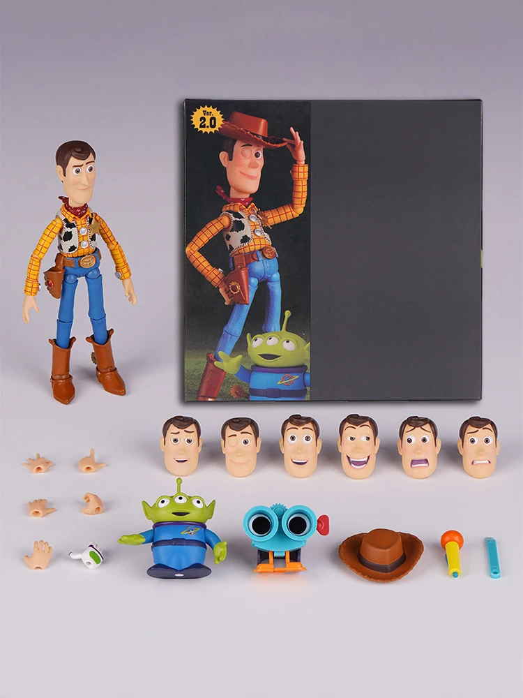Revoltech Woody Ver 2.0 Actionfigur Ko Amazing Yamaguchi Sheriff Woody Figuren 17cm PVC Sammlerstück Bewegliches Modell Spielzeug Geschenke