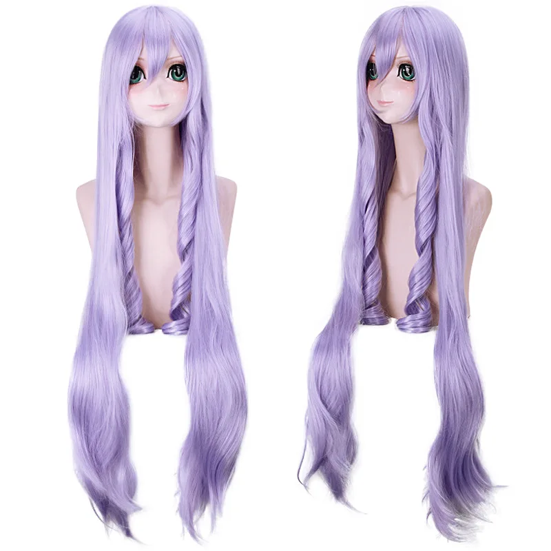 

Long Straight Synthetic Wig Light Purple Cosplay Party Costume Heat Resistant Hair for Women Princess Style