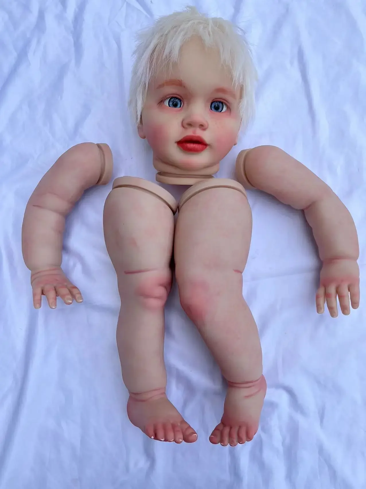 Customized Limited Supply 26inch Reborn Baby Doll Pippa With Freckles On the Face DIY Part Christmas Gift