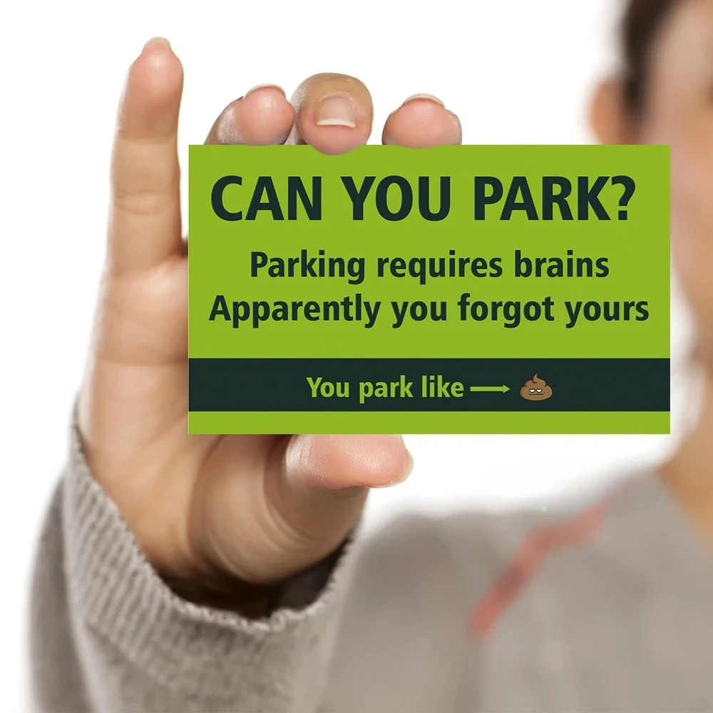 50/100pcs Humourous Parking Card "Can You Park?" 3.5 X 2 Inch,Prank Funny Cards, Offending Funny Cards,Mini Portable Prank Cards