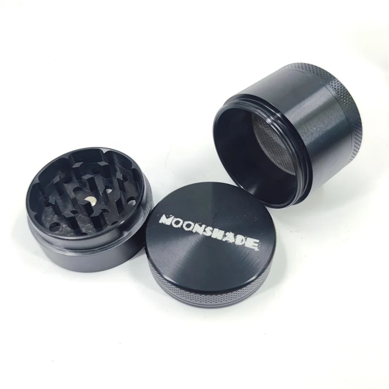 

MOONSHADE Manual Grass Smoke Grinder Aluminum Alloy Spice Herbal Crusher 4 Layers 40mm Tobacco Grinders for Smoking Accessories