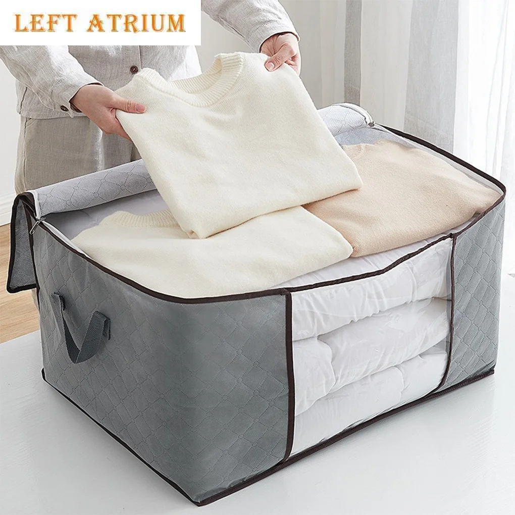 حقيبة تخزين ملابس ذات سعة كبيرة، أكياس تخزين بطانية قابلة للطي، حاويات تخزين لتنظيم خزانة غرفة النوم