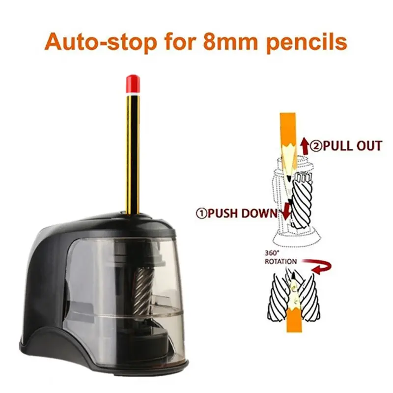 Imagem -03 - Multi-purpose Electric Pencil Sharpener Sharpening Tools Student Class Recompensas Presentes Suprimentos Meninos e Meninas