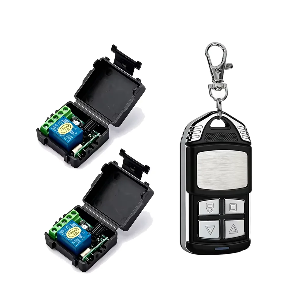KEBIDUMEI RF 433Mhz Universal Gate Remote Control Switch 12V Asking Code Relay Receiver DIY Mini Module for Garage Door  Light