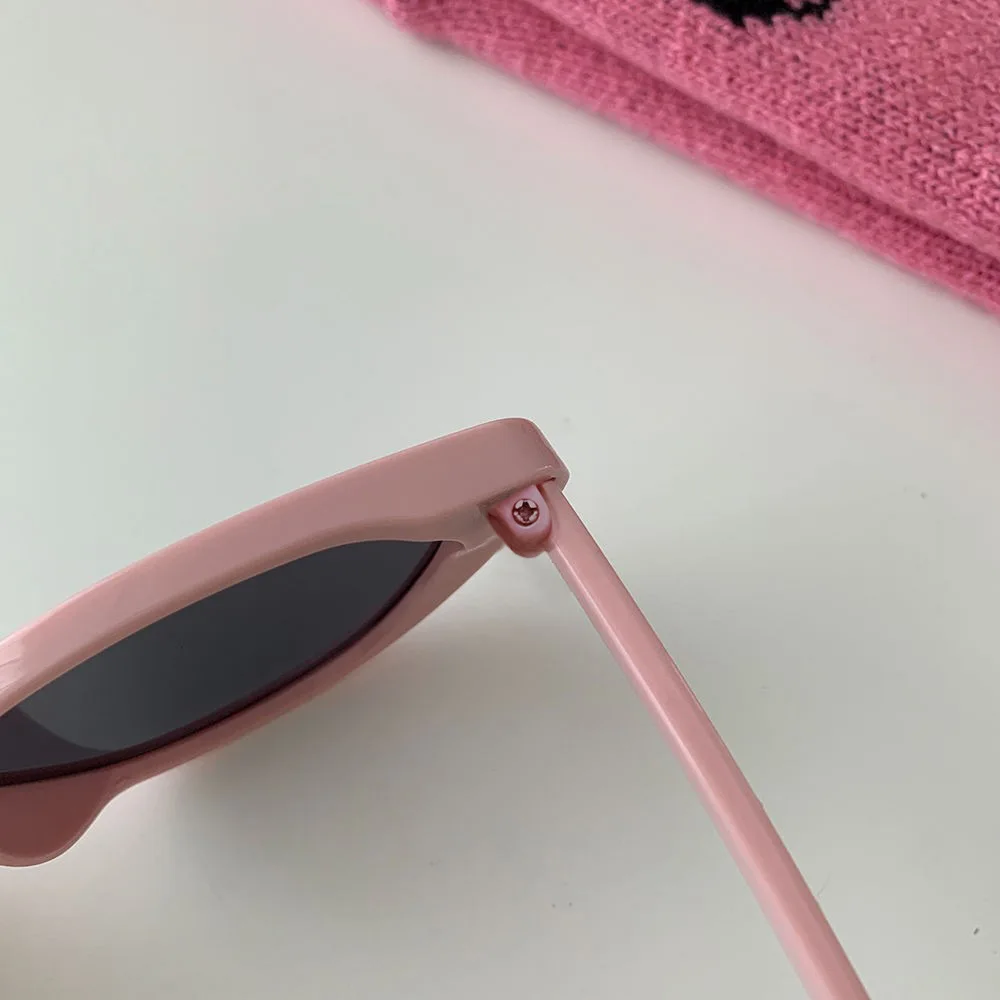 Koreanische Ins Nische High-end Sense Vintage Vielseitige Katzenauge Rosa Sonnenbrille frauen Sonnenschutz Gesicht Kleine Rahmen Sonnenbrille – Detail 1