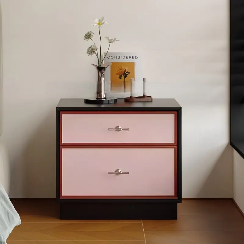 Vintage Walnut Bedside Table Design Comfortable Nordic Bedroom Bedside Table Vanity Luxury Nachtkastje Interior Furniture