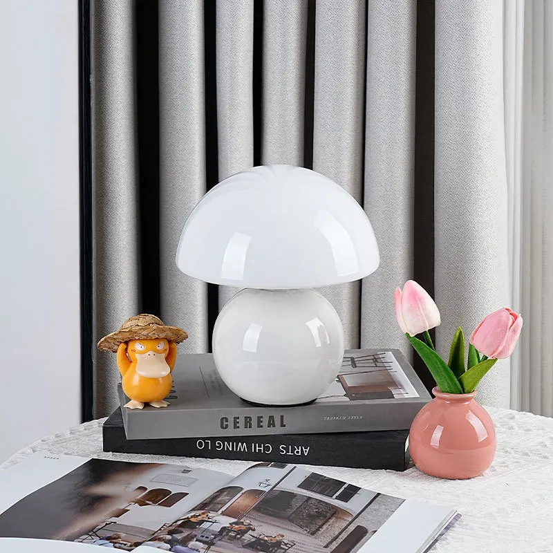 Ceramic Mushroom Table Lamp Bedroom Night Lights Atmosphere Decorative Lamp