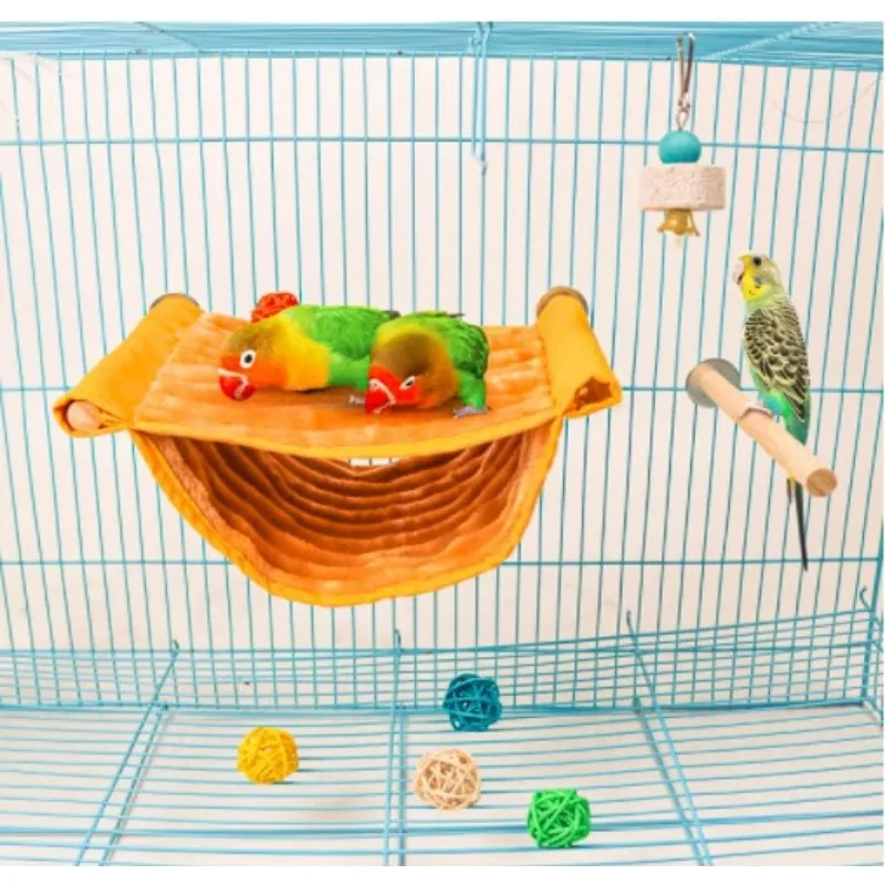 Removable Washable Pet Hanging Hammock Warm Nest Bed Bird Cage Perch for Parrot Lovebird Hamster - view 2