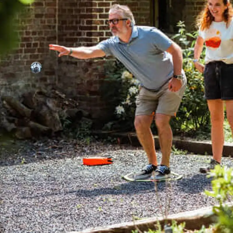 Bocce-juego de bolas de petano para exteriores, Set de 3 unidades con grabado reflectante, elegante y único