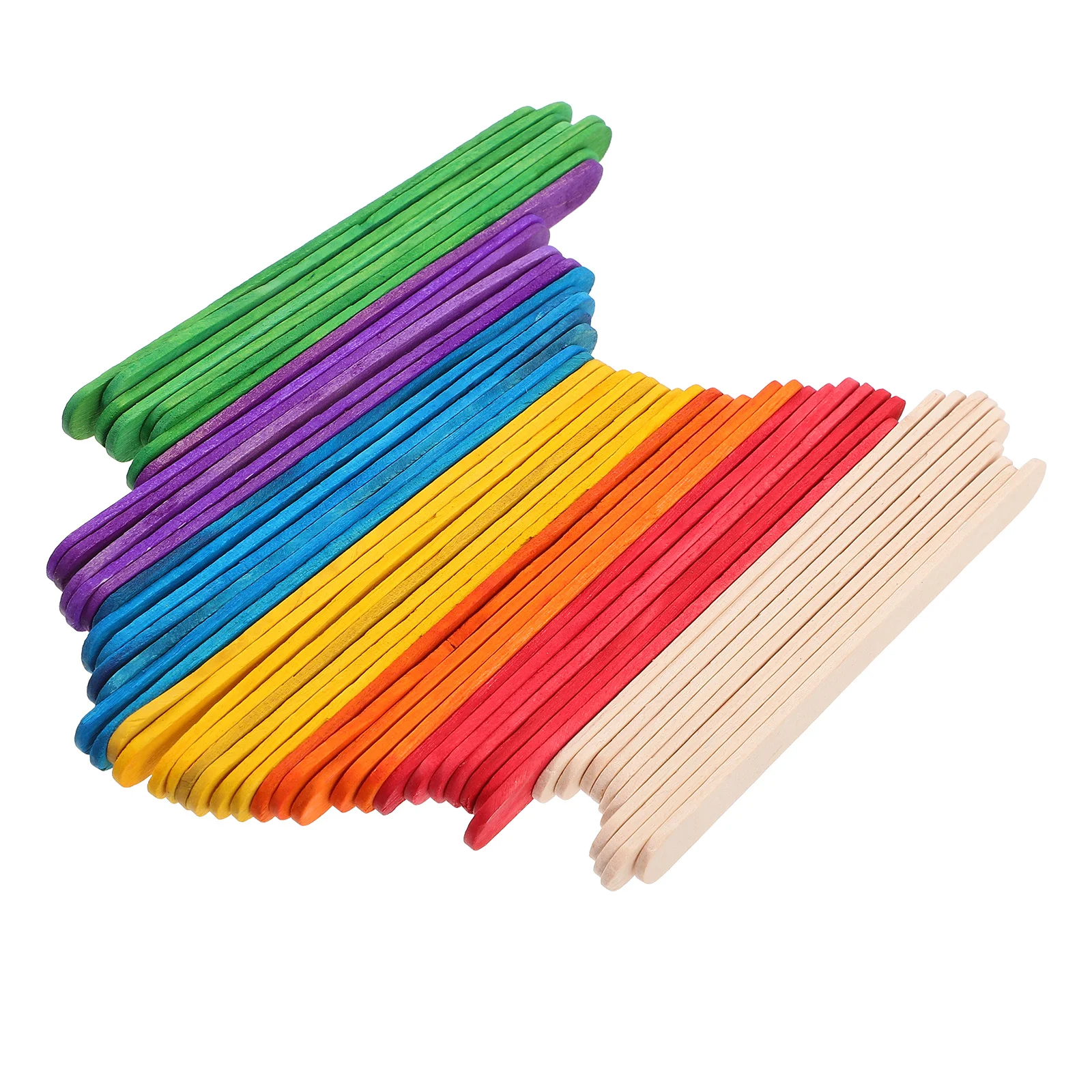 

100Pcs Colored Wood Craft Sticks Non-Waxed Smooth Surface for DIY Craft Projects Classroom Birthday Party Camp Activities Snow