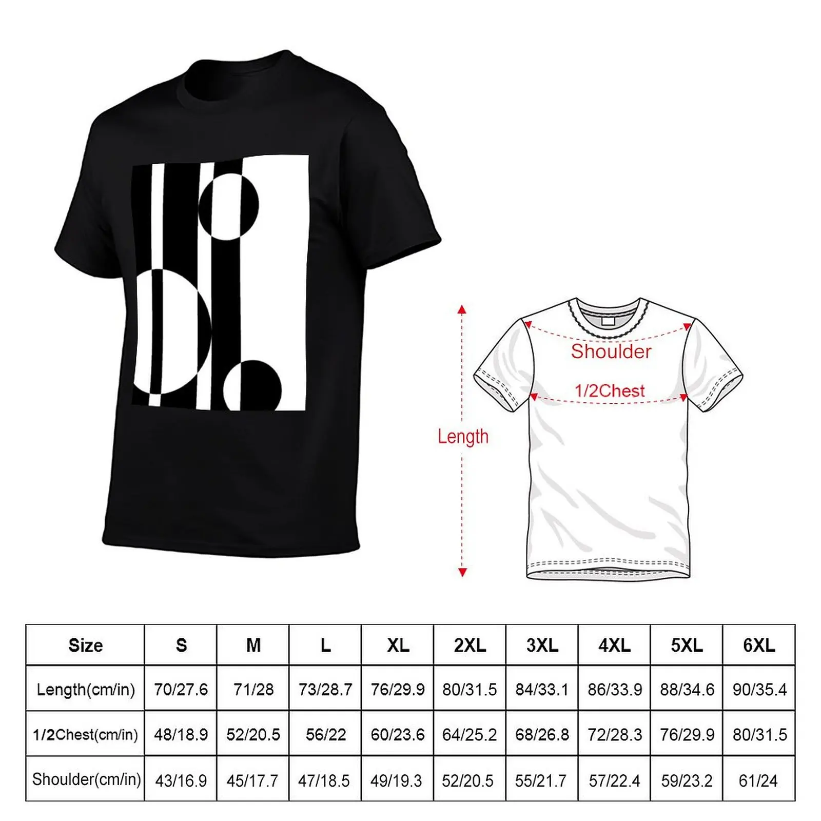 Retro Sixties Black and White Op Art T-Shirt funny shirt cotton custom t shirt mens graphic t-shirts
