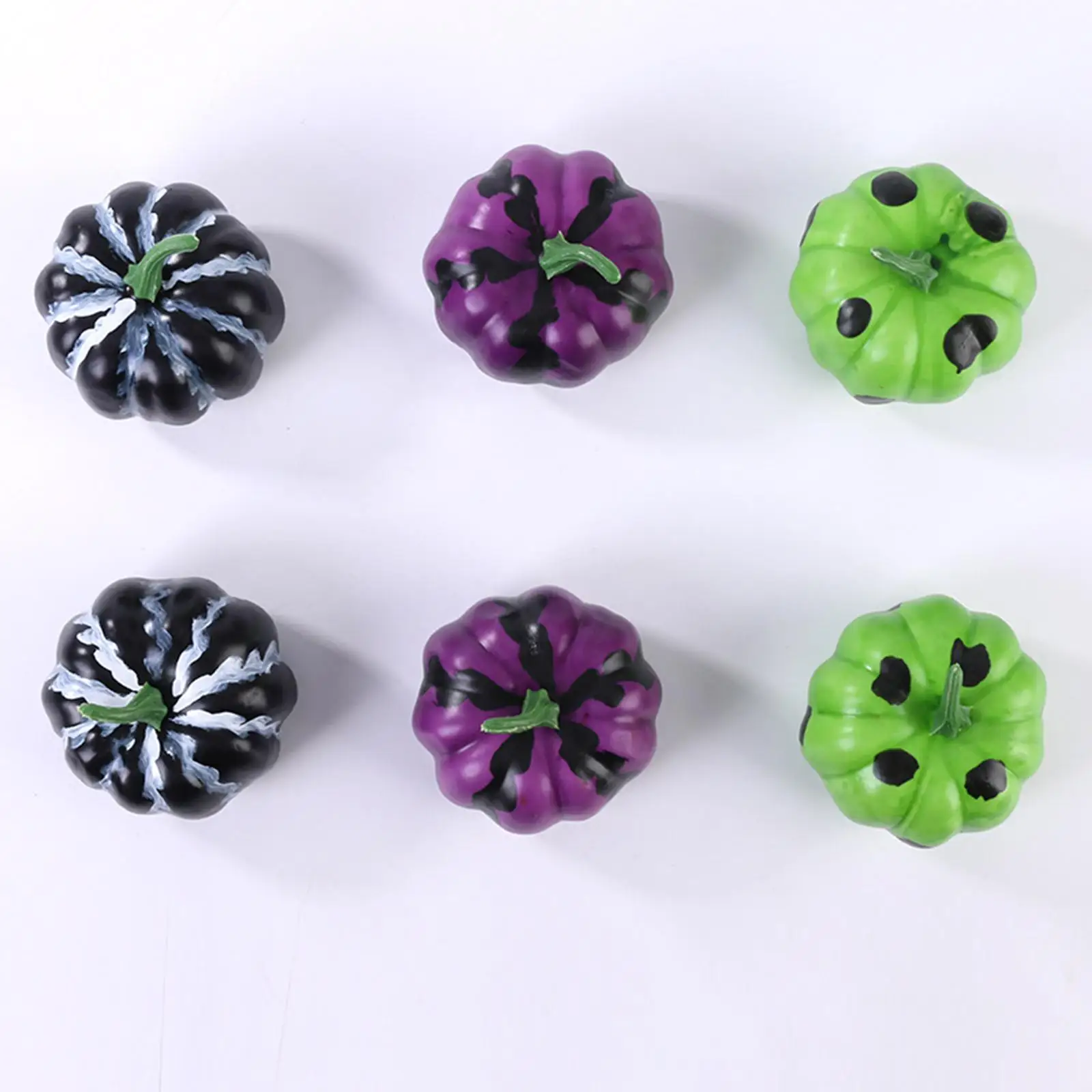 6Pcs Artificial Fake Pumpkins Table Model Fake Foam Pumpkins
