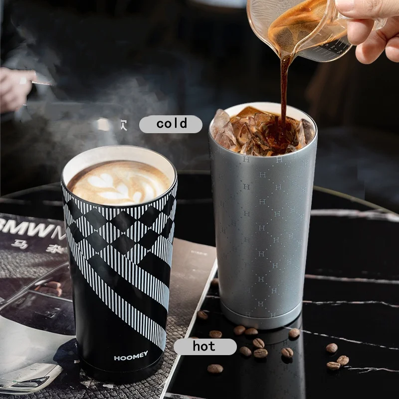 Insulated Coffee Mug with Ceramic Coating Travel Mug with Leak-proof Straw Lid Vacuum Double-wall Tumbler Thermal Cup Keep Cold 3