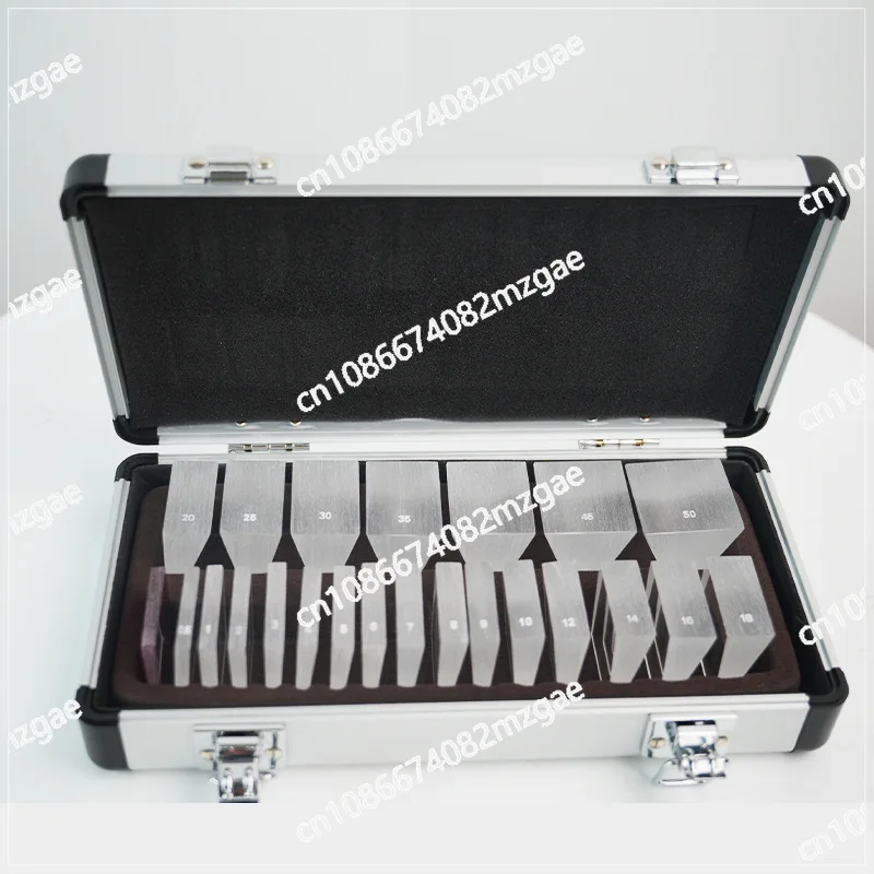 Eyeglass Prism and Lens Set for Strabismus and Polarization Measurement, Resin Material Prisms in Aluminum Case