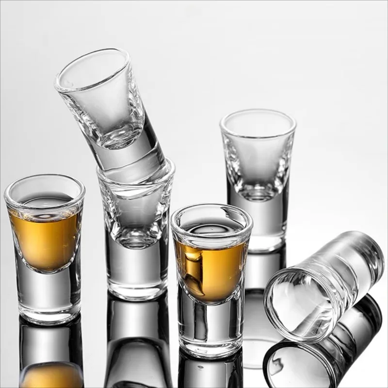 Small Wine Glass Set Baijiu Glass Wine Pot Mini Wine Cups One Mouthful Wine Dispenser Drinking Liquor Set Household Shot Glass