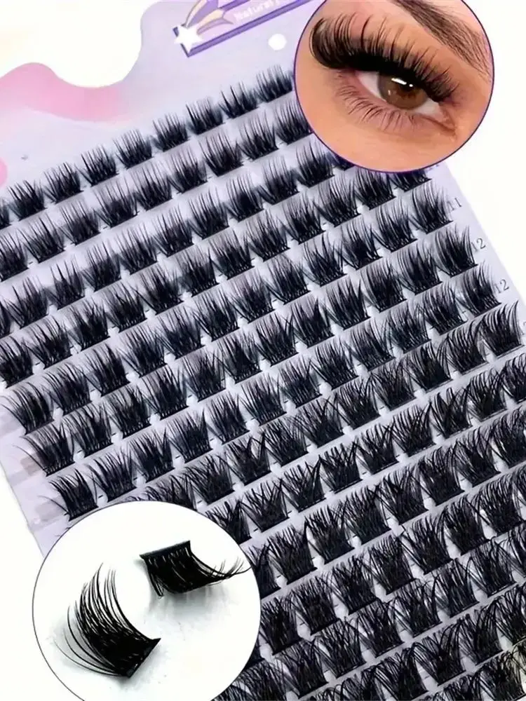 168 Kępek Rzęs 0.07mm D Curl 9-16mm Mieszane Naturalne Rzęsy do Przedłużania DD Curl Osobiste Kępki Rzęs Narzędzie do Makijażu — 2