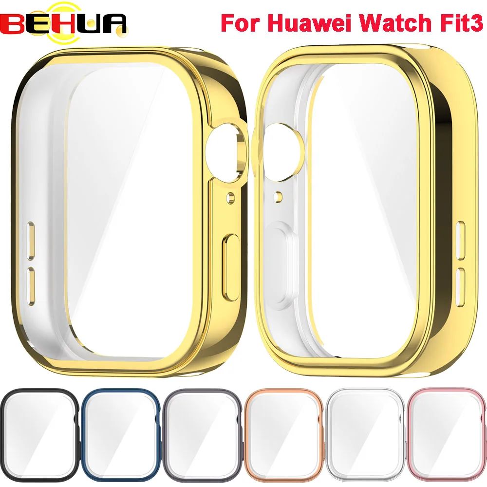 

Защитный чехол BEHUA из ТПУ, противоударный чехол для Huawei Watch Fit 3, прозрачный чехол для Huawei Fit3, рамка для умных часов