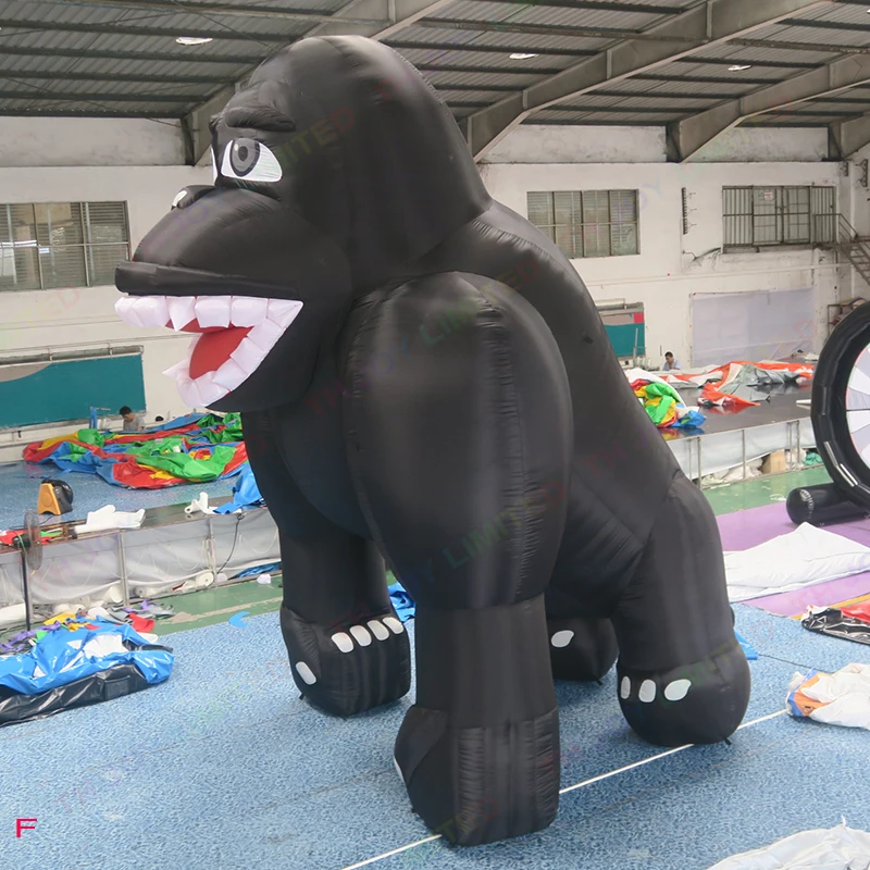 Free Air Shipping 8m 26ft Giant Black Inflatable Advertising Gorilla