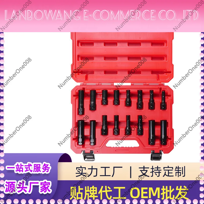 16 Piece Locking Wheel Nut Removal Tool Socket Set for Car Tire Anti Theft