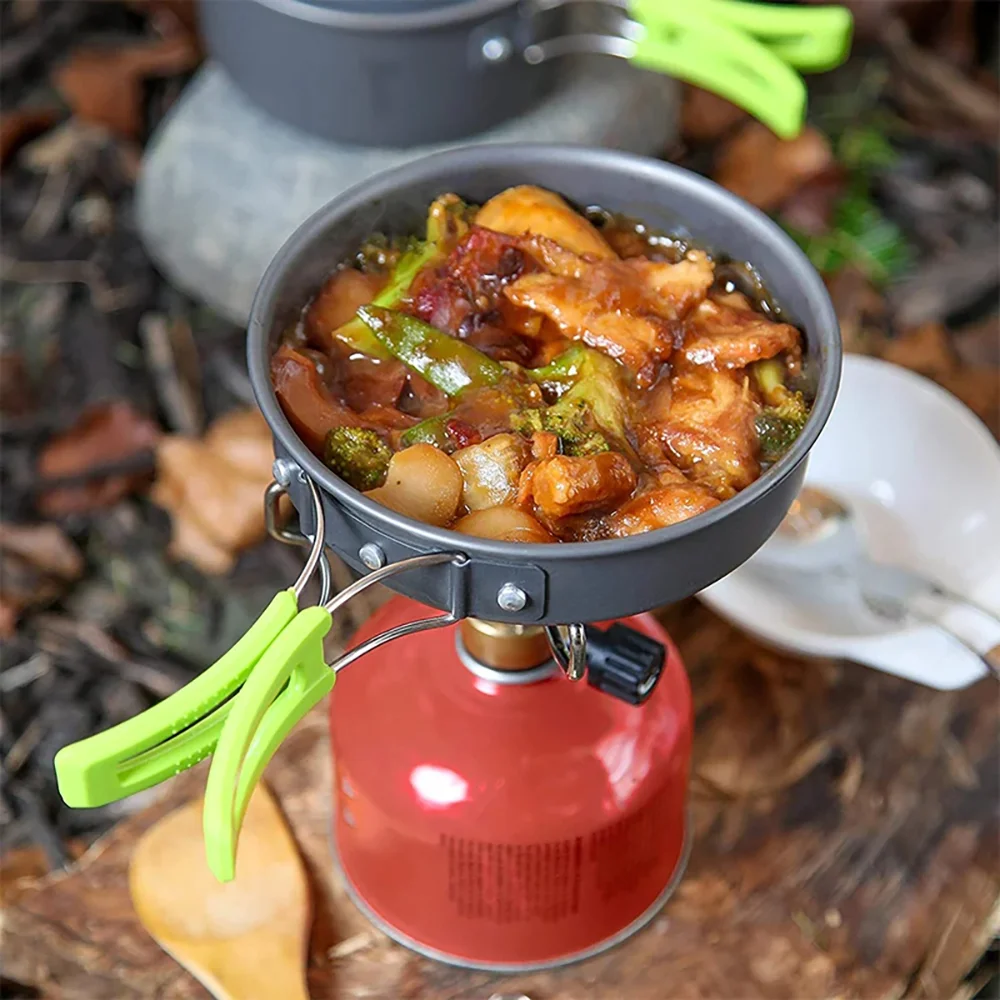 Outdoor Camping Cookware Set - Portable Non-Stick Pots & Pans for Hiking,Backpacking,Travel Lightweight,Durable & Compact Design