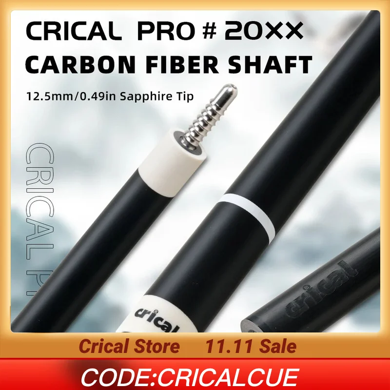 

CRICAL CL-PRO Бильярдный кий из углеродного волокна с наконечником 12,5 мм, шарнирный штифт 3*8/8, низкий дефекционный для профессионального бильярдного кия 1/2