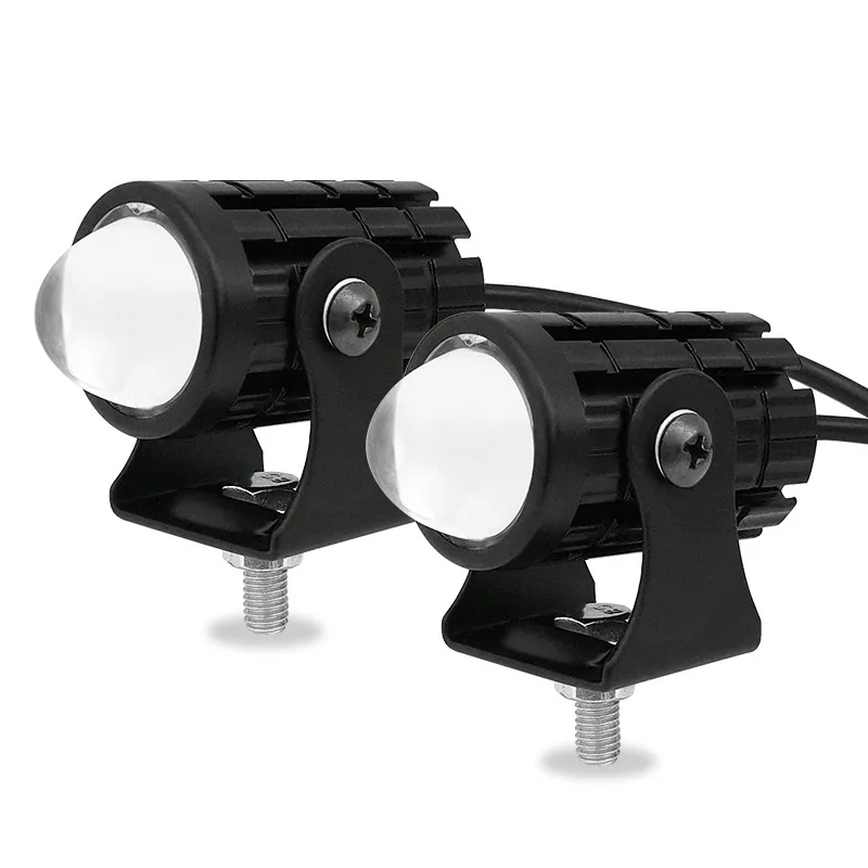 

Modification Motorcycle Cross-country Spotlight Headlights LED Two-color Small Steel Cannon Integrated Waterproof Super Bright 9
