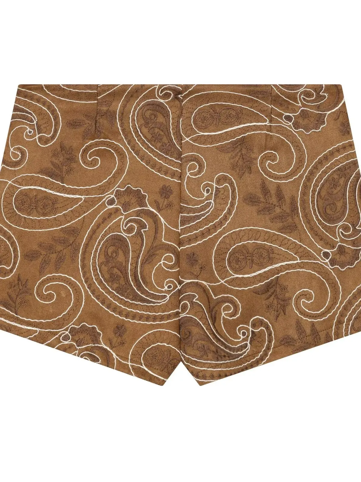 Retro American Women's Suede Texture Embroidered A-Line  Skirt mid Waist Versatile Skirt Pants Polyester Fiber Standard Fit