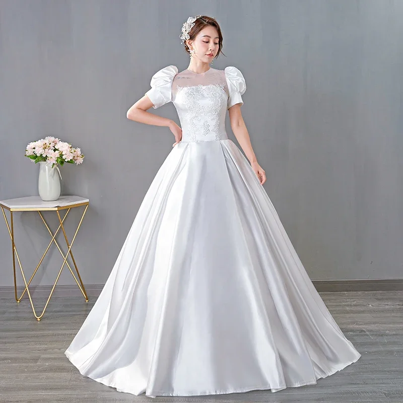 Customized Wedding Dress Plu Size Ball Gowns Bride Lace Up Wedding Dresses Princess Embroidery Dresses Vestido De Novia