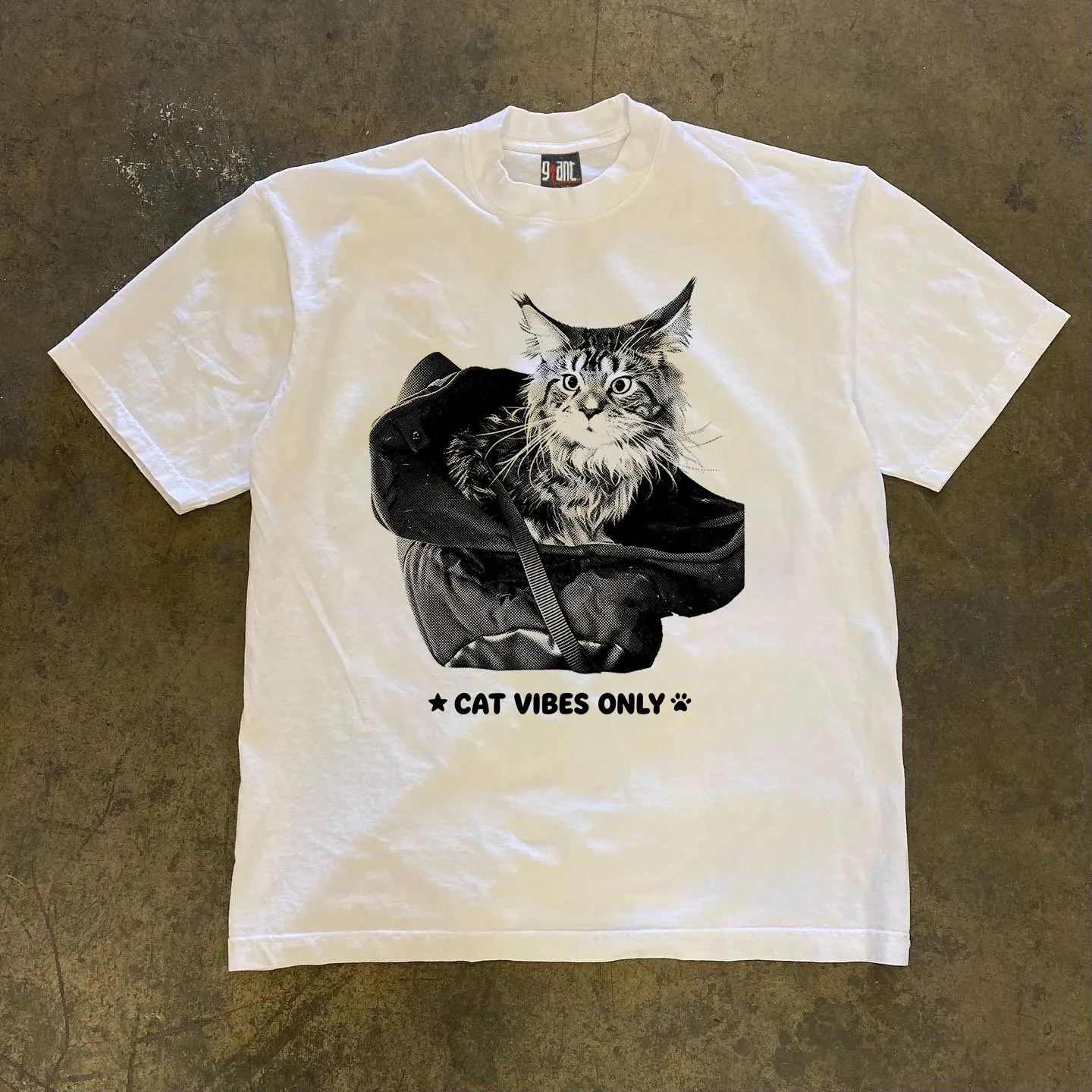 Pure Cotton Short Sleeve T-Shirt Double Thread Loose Fit Male Model Breathable Summer Fashion round Neck  Pattern