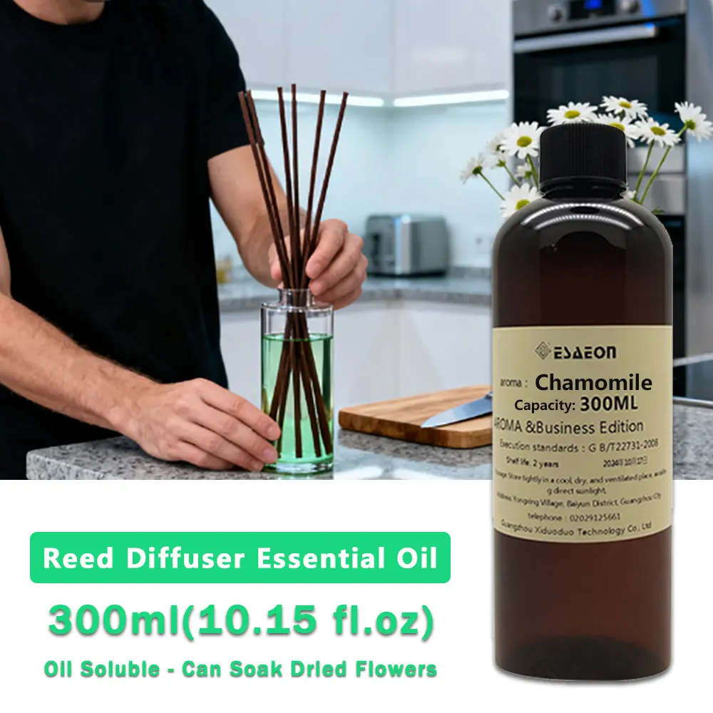 ESAEON 300ml (10.15 fl.oz) Chamomile Cedar Essential Oil - For Aroma Reed Diffuser & Vine Diffuser & Automatic Fragrance Sprayer