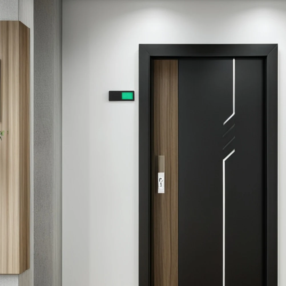 

2 Pcs Signage Blank Office Indicator The Conference Room Available Door Abs Slide