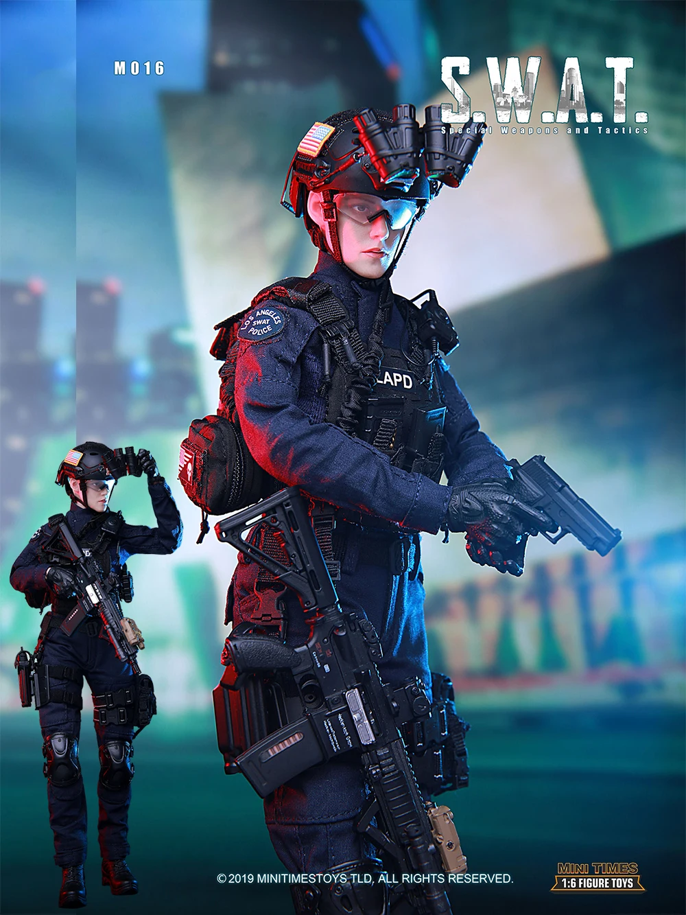 ViiKONDO M016 Minitimes 1/6 Action Figure SWAT LAPD Female 12'' Toy Soldier Army Men Doll Girl Woman Model Full Set Collection