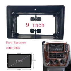 9 inch Car Fascia Radio Panel for Ford Explorer 2000-2005 Dash Kit Install Facia Console Bezel Plate Trim 9inch Adapter Cover